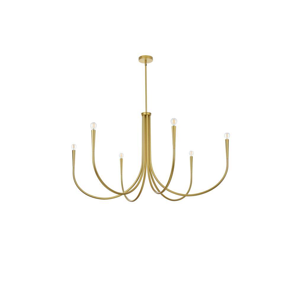 Left. Living District - Layne 50 inch chandelier in Brass - Brass.