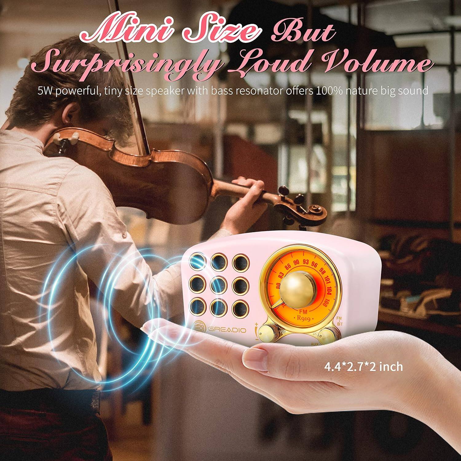 Mini Size But Surprisingly Loud Volume

5W powerful, tiny size speaker with bass resonator offers 100% nature big sound

4.4*2.7*2 inch