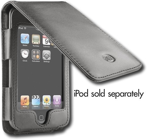 Angle Standard. DLO - HipCase Leather Folio for Select Apple® iPod® touch Models - Black.