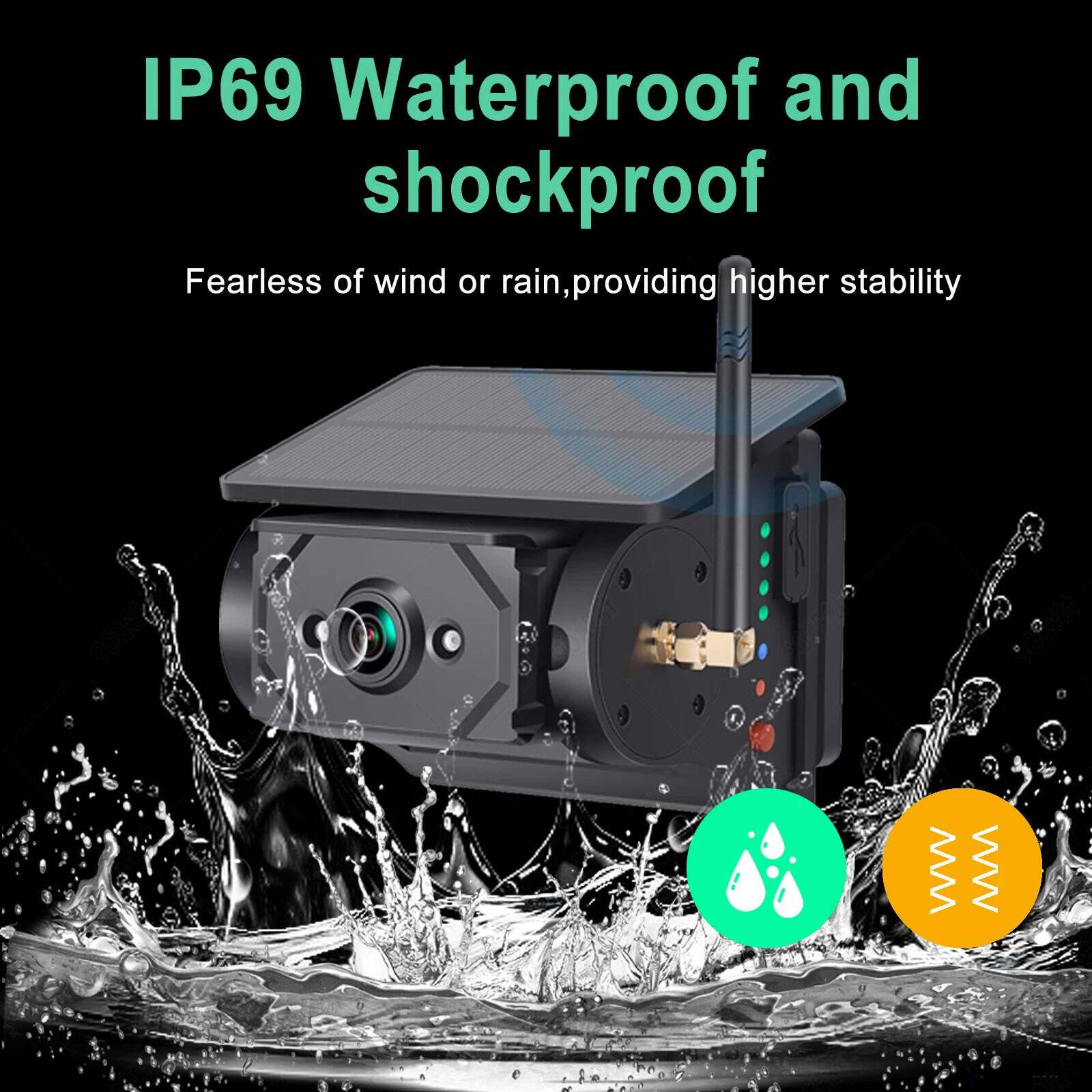 IP69 Waterproof and shockproof  
Fearless of wind or rain, providing higher stability