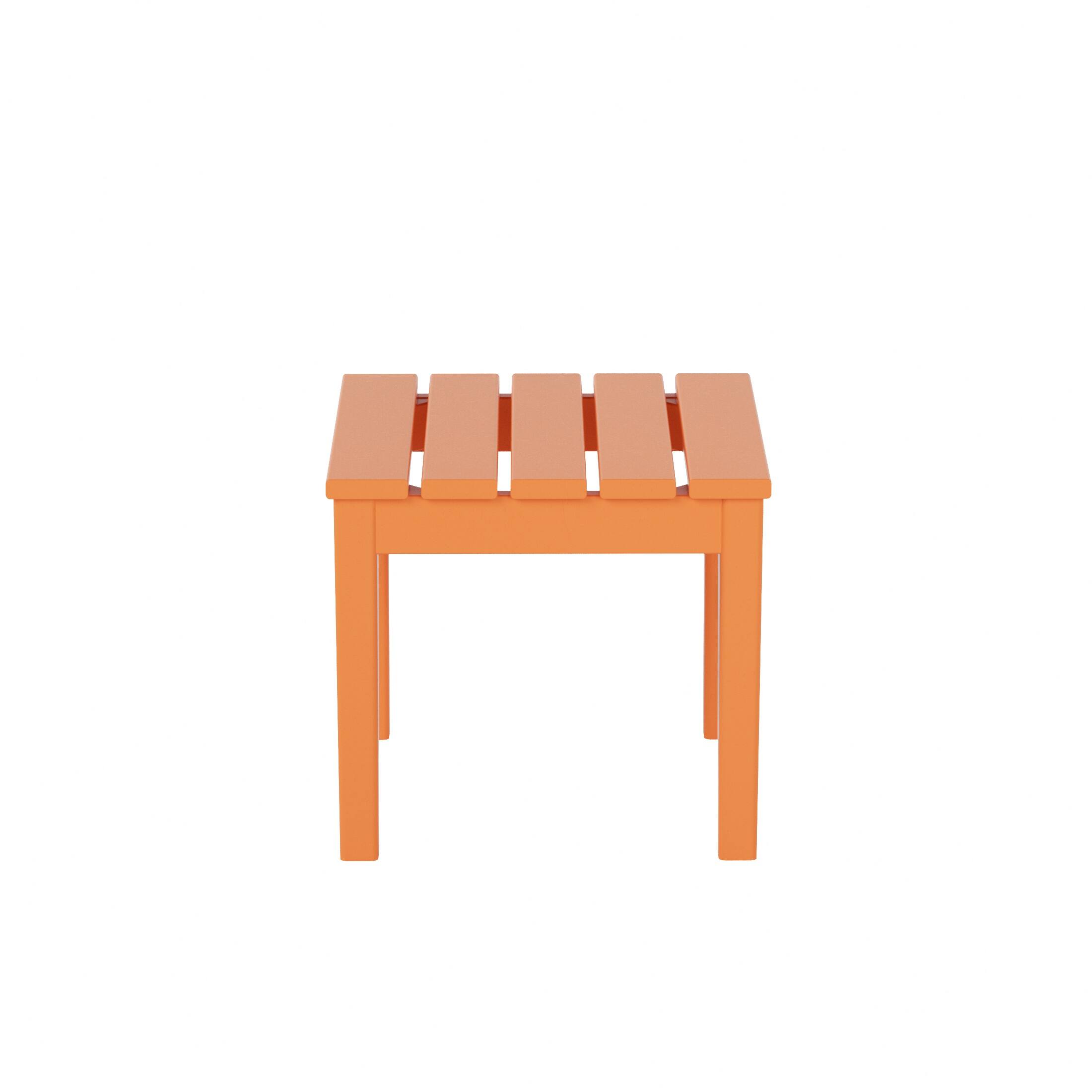 Back. WestinTrends - WestinTrends Ashore Outdoor Patio Modern Adirondack Side Table - Orange.