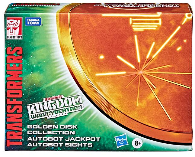 TRANSFORMERS  
GENERATIONS  
TAKARA TOMY  
TRANSFORMERS KINGDOM  
WAR FOR CYBERTRON  
GOLDEN DISK  
COLLECTION  
AUTOBOT JACKPOT  
AUTOBOT SIGHTS  
8+