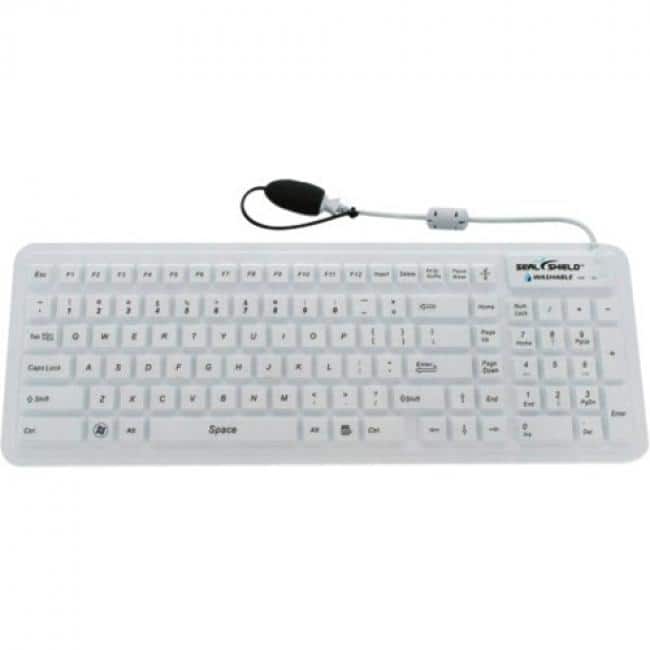 Seal Shield - Glow 2 Waterproof Keyboard Backlit Magnetic Backing - Cable Connectivity - USB Interface - English (US) - PC - Unknown