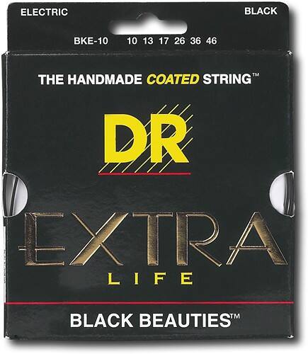 Best Buy DR Black Beauties Extra Life Nickel Plated Steel Guitar