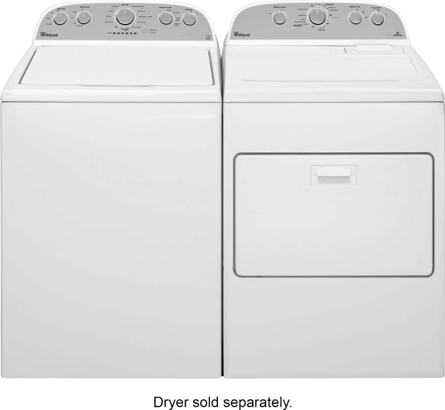 Alt View 11. Whirlpool - 4.3 Cu. Ft. High Efficiency Top Load Washer with Smooth Wave Stainless Steel Wash Basket - White.
