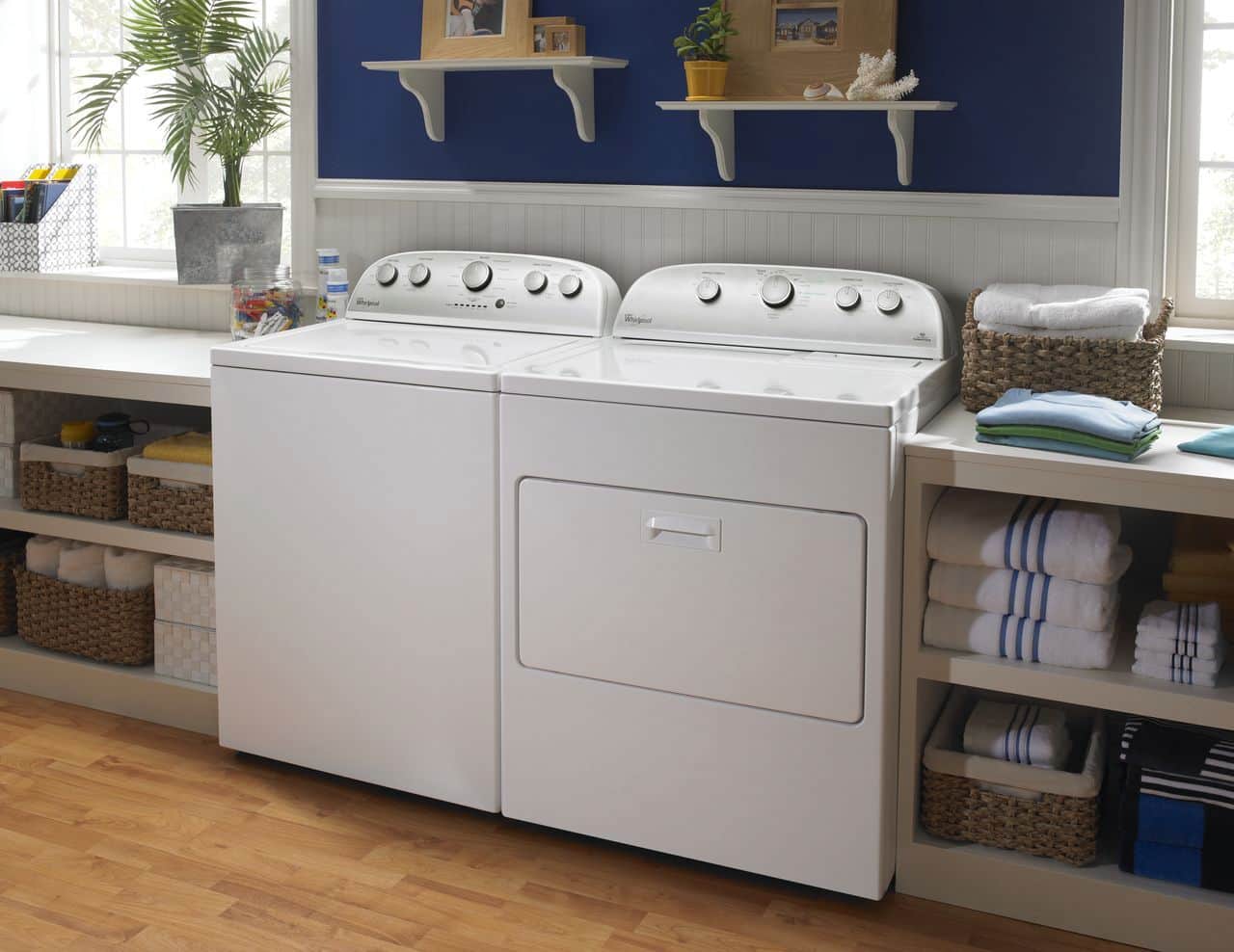 Alt View 13. Whirlpool - 4.3 Cu. Ft. High Efficiency Top Load Washer with Smooth Wave Stainless Steel Wash Basket - White.