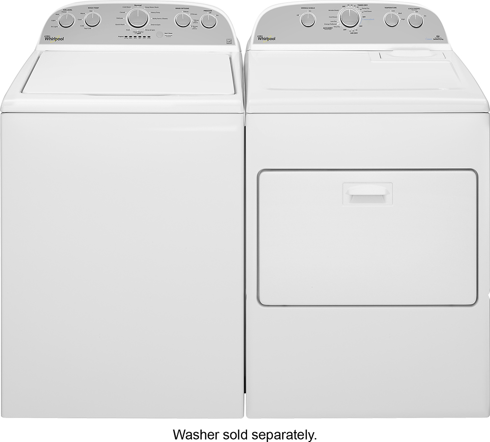Whirlpool 7 0 Cu Ft 13 Cycle Steam Gas Dryer White WGD49STBW Best Buy
