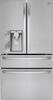 LG - 22.7 Cu. Ft. Counter-Depth 4-Door French Door Refrigerator with Thru-the-Door Ice and Water-Front_Standard