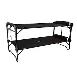 Disc-O-Bed - 2XL Outdoor Convertible 2 Person Portable Camping Bunking Cots - Black
