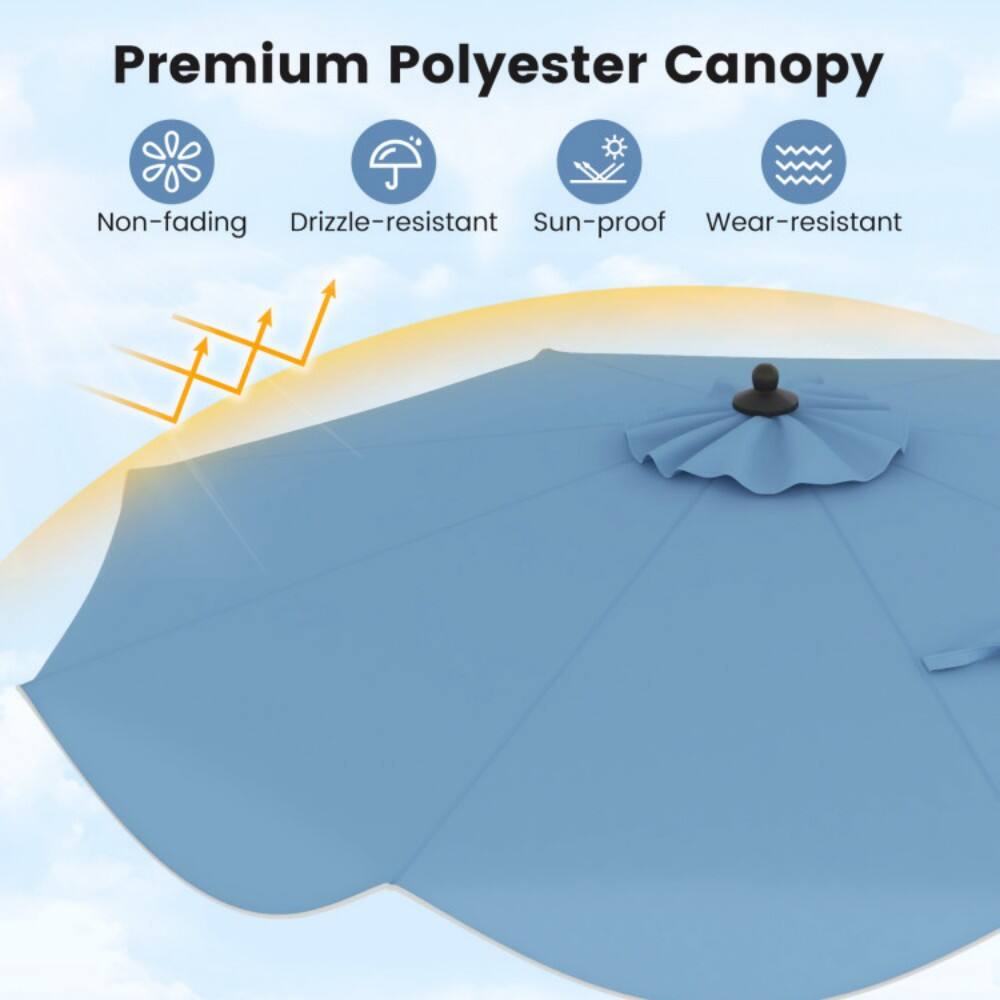 Premium Polyester Canopy  
Non-fading  
Drizzle-resistant  
Sun-proof  
Wear-resistant