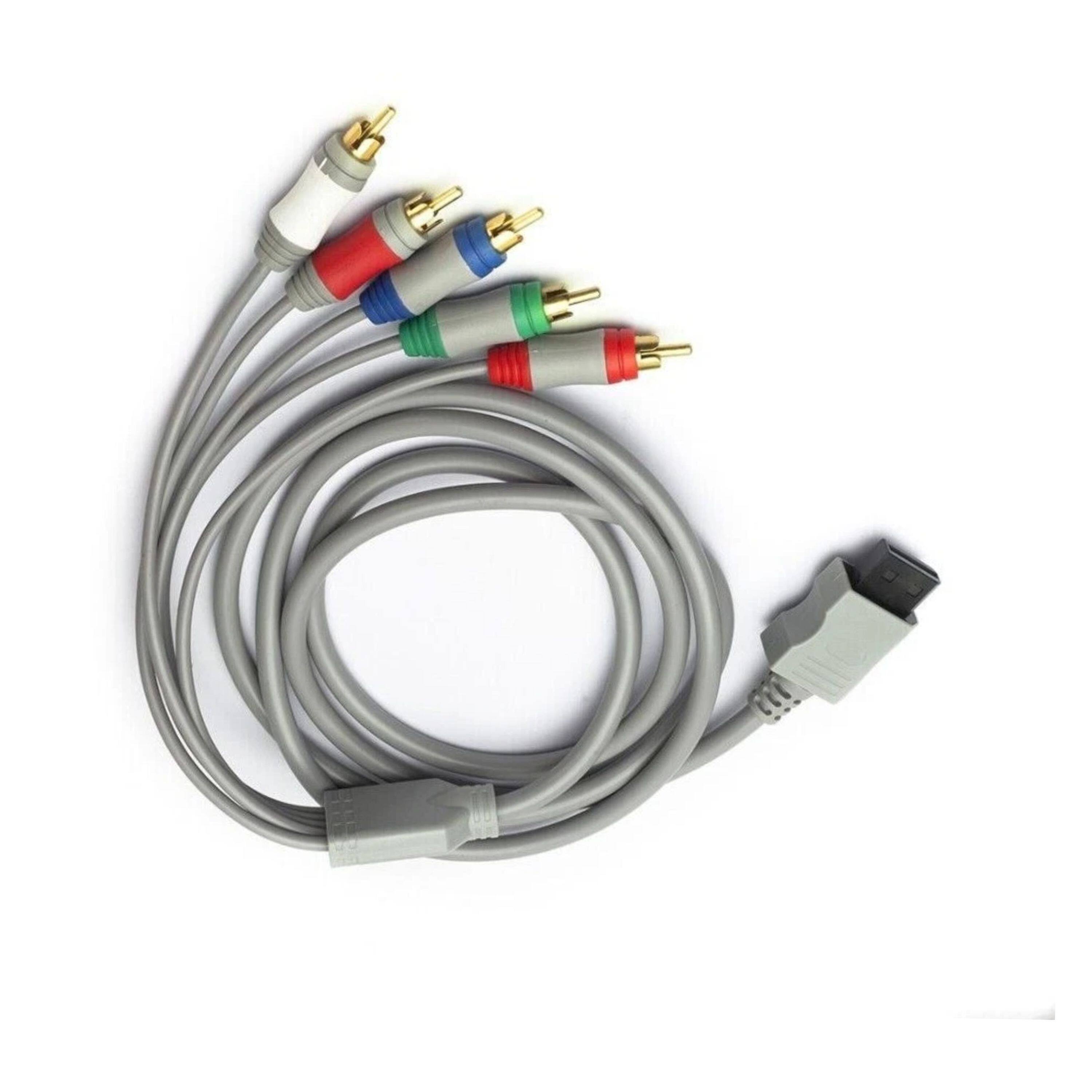 Left. Kitcheniva - Component Cable For Nintendo Wii - gray.