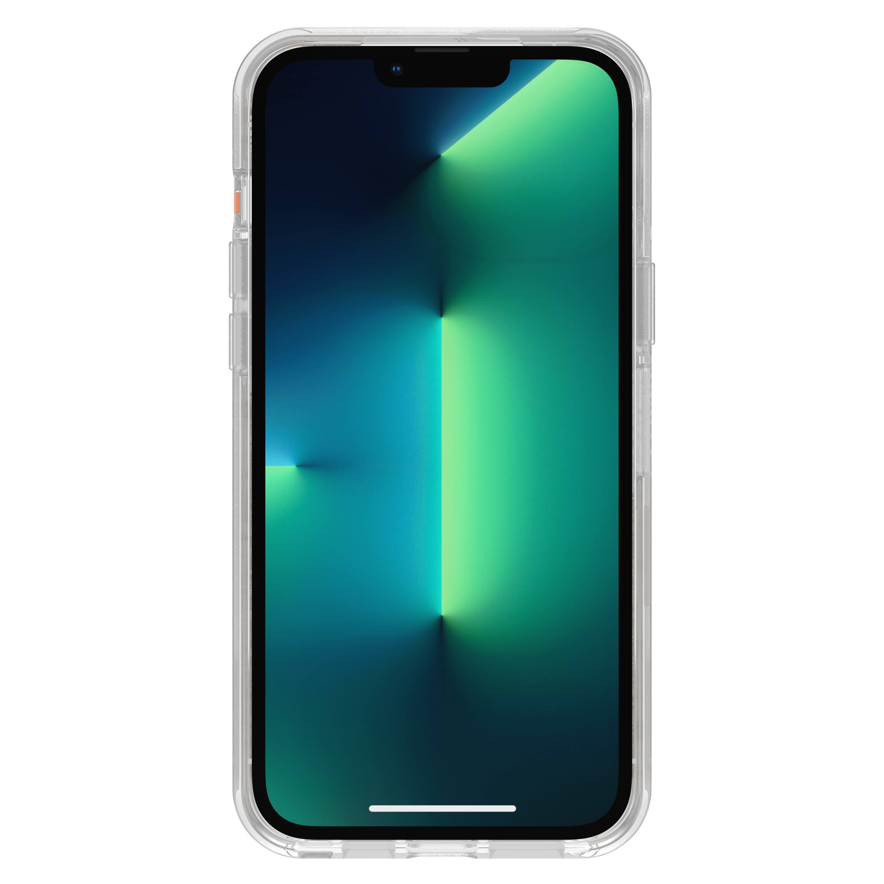 Alt View 2. OtterBox - Symmetry Antimicrobial Clear Case for Apple iPhone 13 Pro Max / 12 Pro Max - Wallflower.