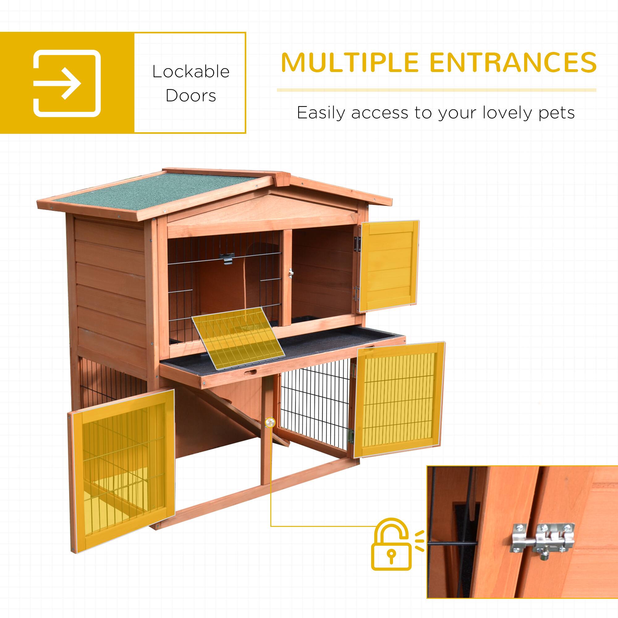 - Lockable Doors
- Multiple Entrances
- Easily access to your lovely pets