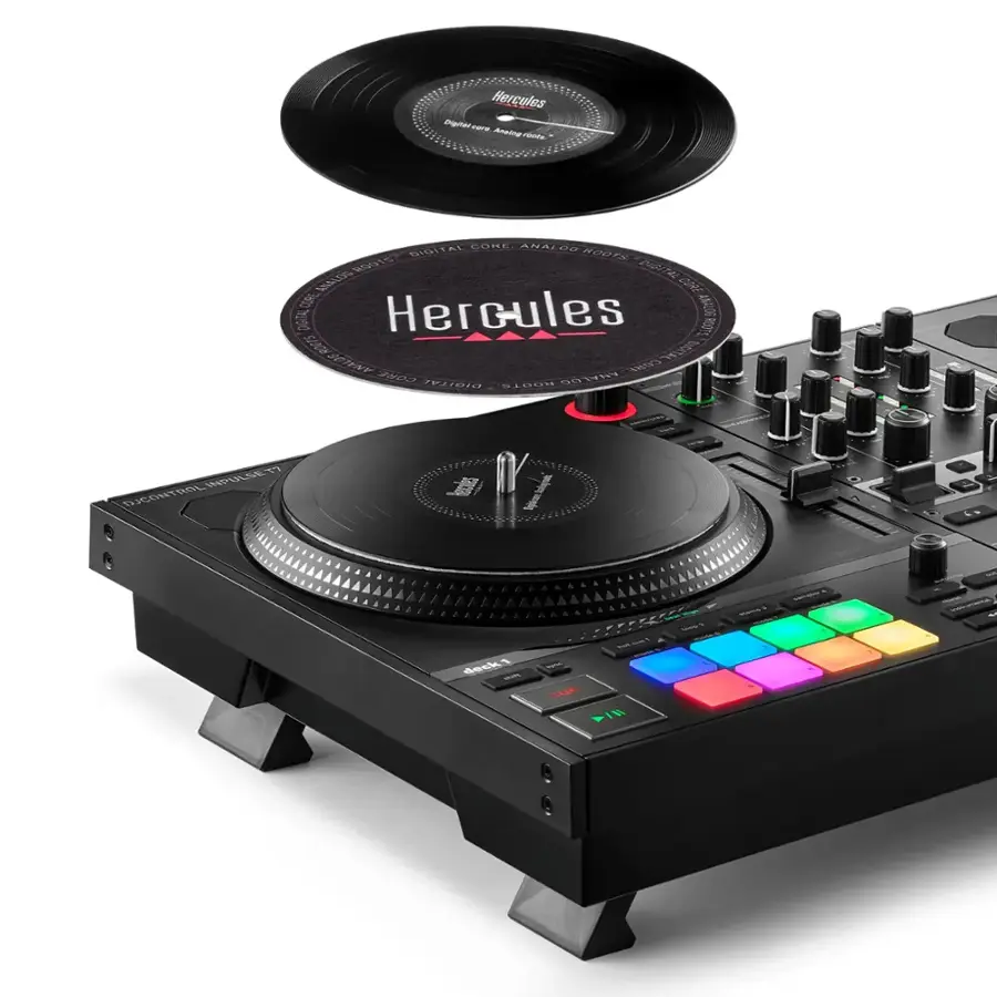 Alt View 13. Hercules - DJControl Inpulse T7 2-deck Motorized DJ Controller - Black.