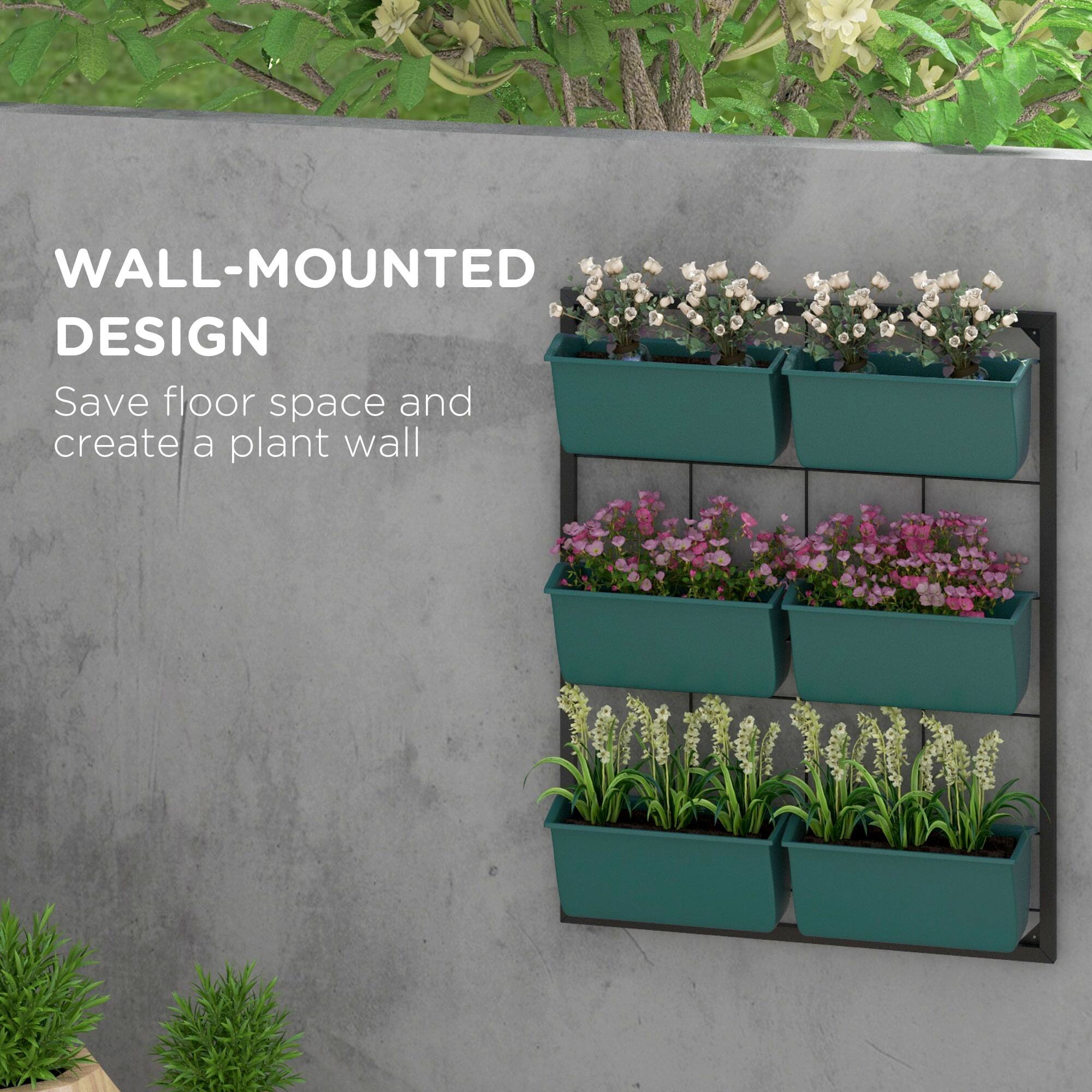 WALL-MOUNTED DESIGN  
Save floor space and create a plant wall