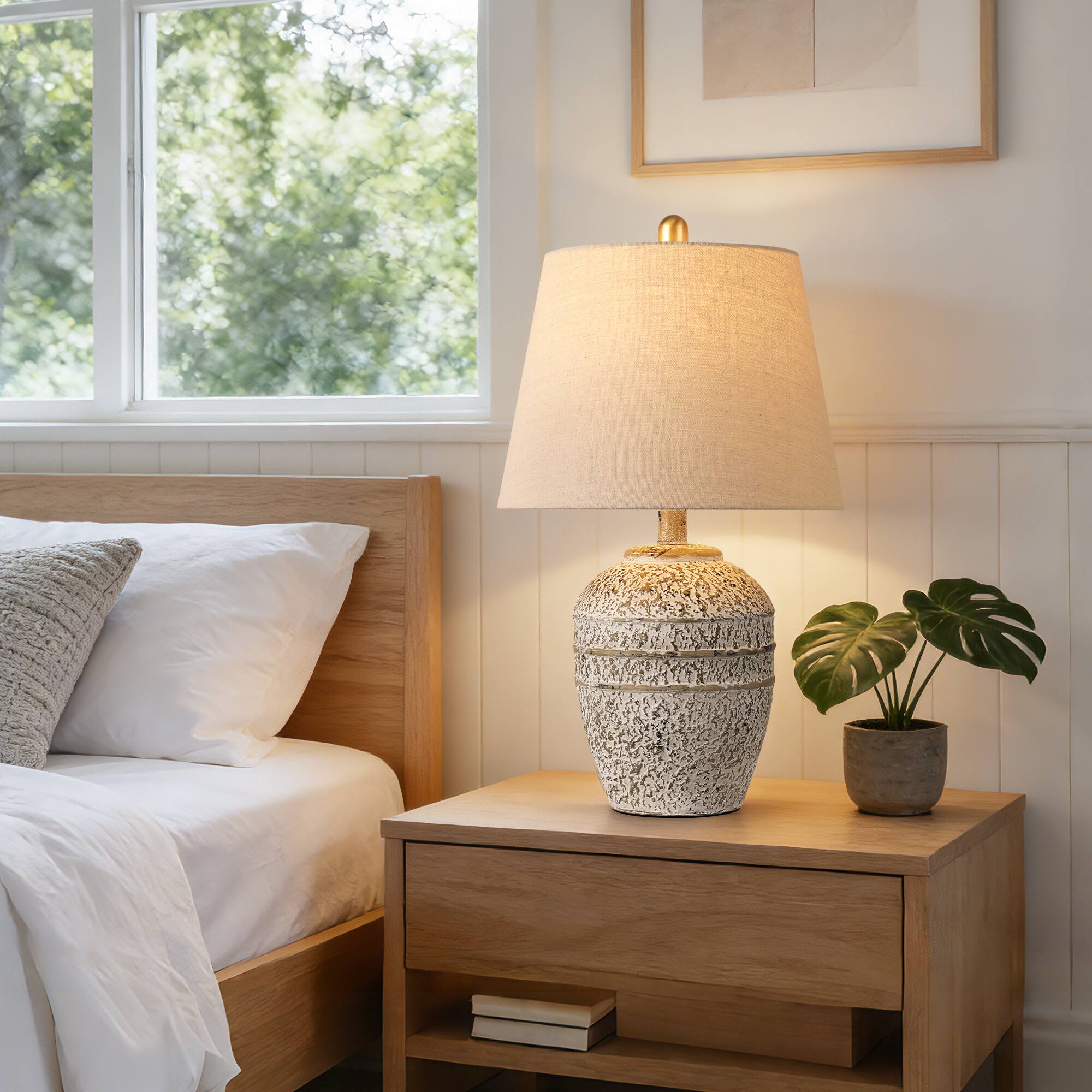 Angle. partphoner - Rustic Gray Farmhouse Table Lamp - Grey.