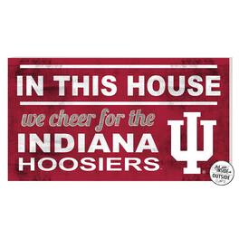 Jardine - Indiana Hoosiers 11'' x 20'' Indoor/Outdoor In This House Sign - Red