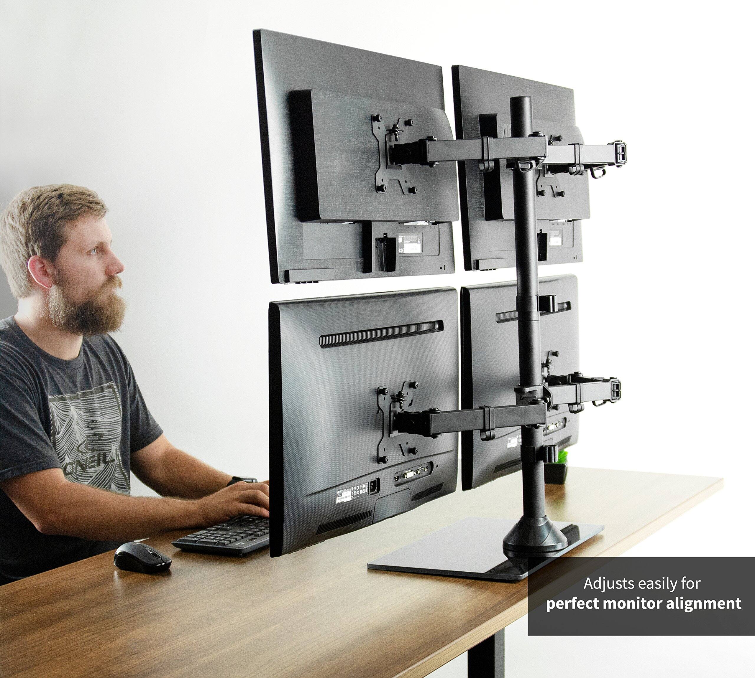 Adjusts easily for perfect monitor alignment