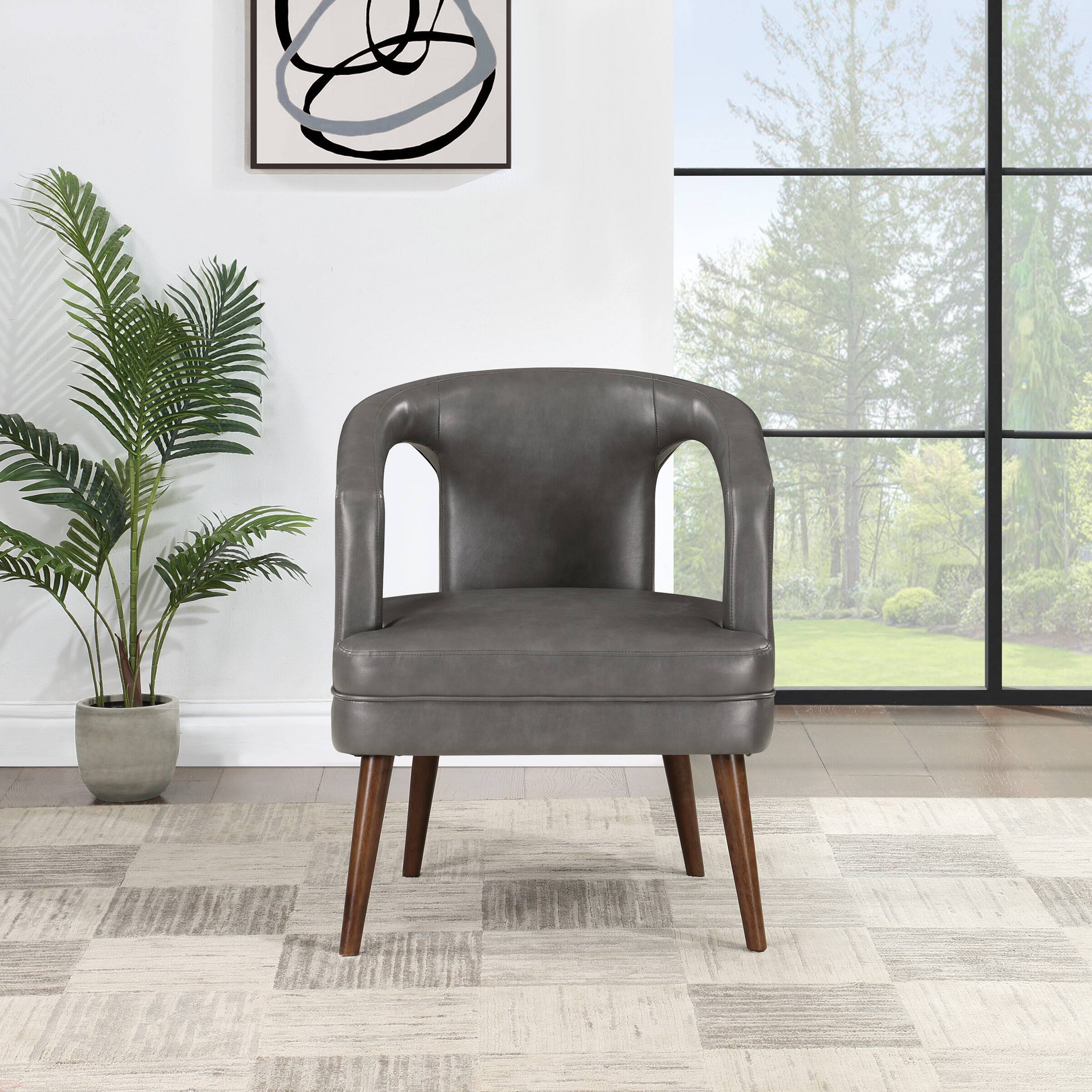Alt View 15. OSP Home Furnishings - Mason Accent Reception Chair - Pewter.