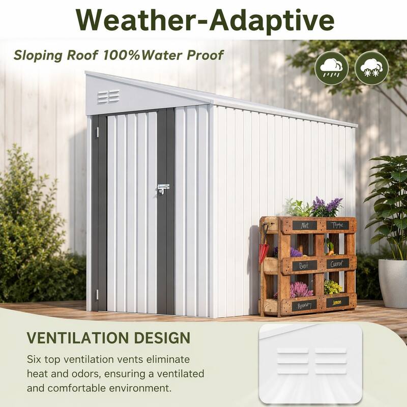 Weather-Adaptive Sloping Roof 100% Water Proof

Nut
Thyme
But
Carrot
Revary
Jemon

VENTILATION DESIGN
Six top ventilation vents eliminate heat and odors, ensuring a ventilated and comfortable environment.