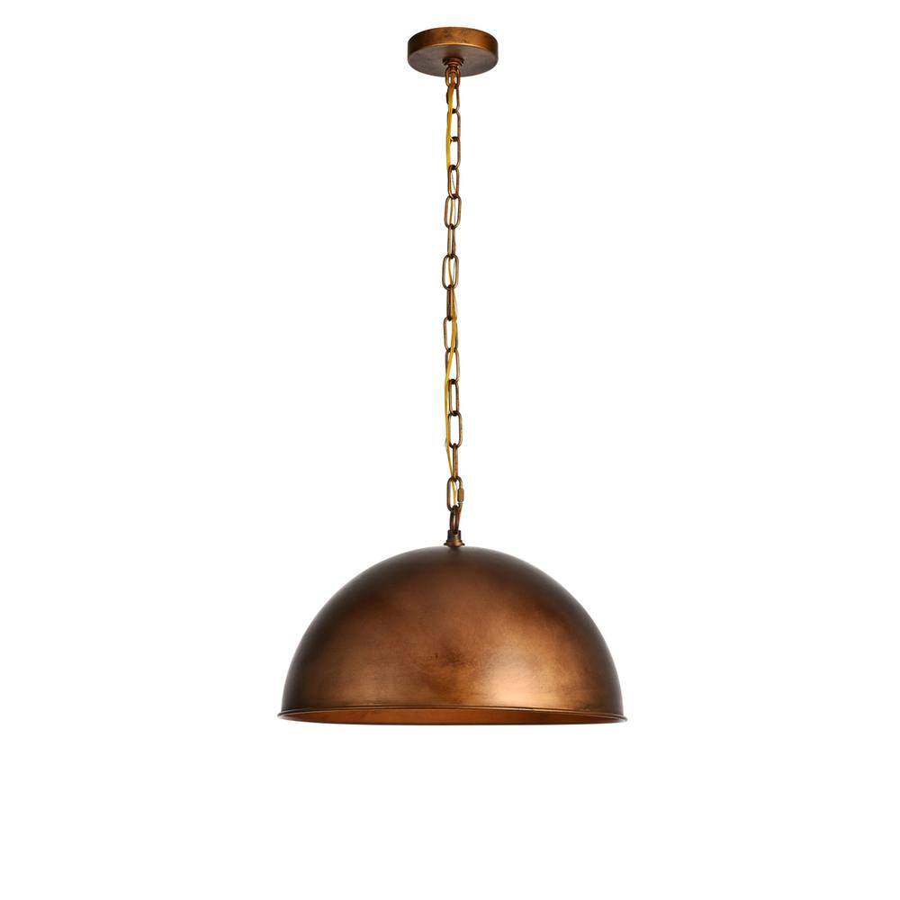 Angle. Living District - Merce Collection Pendant D15 H10 Lt:1 Manual Brass Finish - Manual Brass.