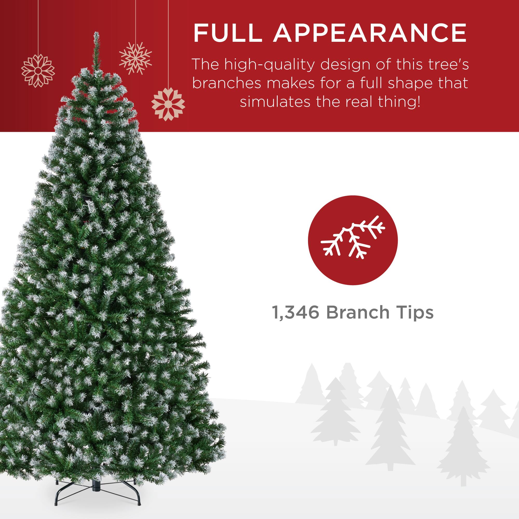 FULL APPEARANCE

The high-quality design of this tree's branches makes for a full shape that simulates the real thing!

1,346 Branch Tips
