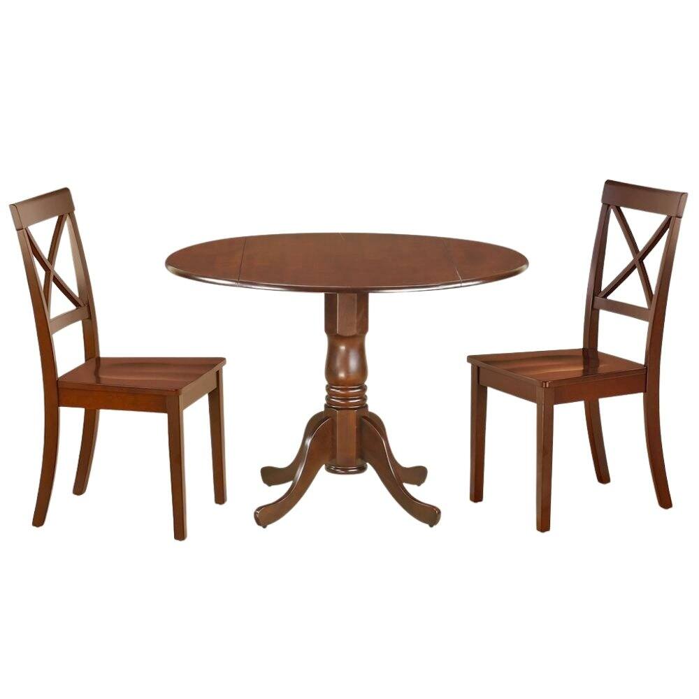 Alt View 2. FurniFact - Mahogany Dining Set - Brown.
