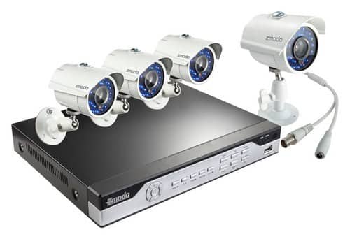 Zmodo - 8-Channel, 4-Camera Indoor/Outdoor DVR Security System - White-Front_Standard 