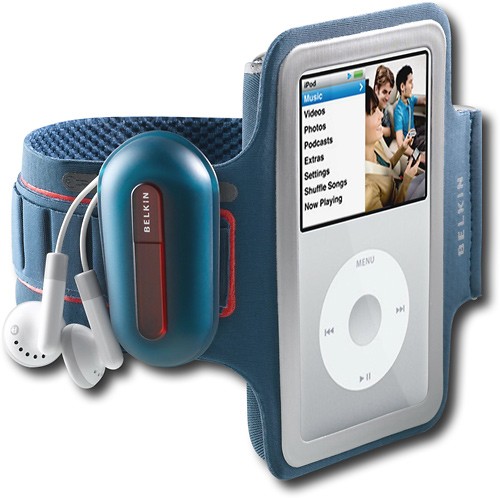 i2 Gear Universal Elastic Armband Strap for All Models of iPod with Silicone Leather 15 inches x 1.5 inches PVC Case and Sport Arm Bags with Armband Slots 