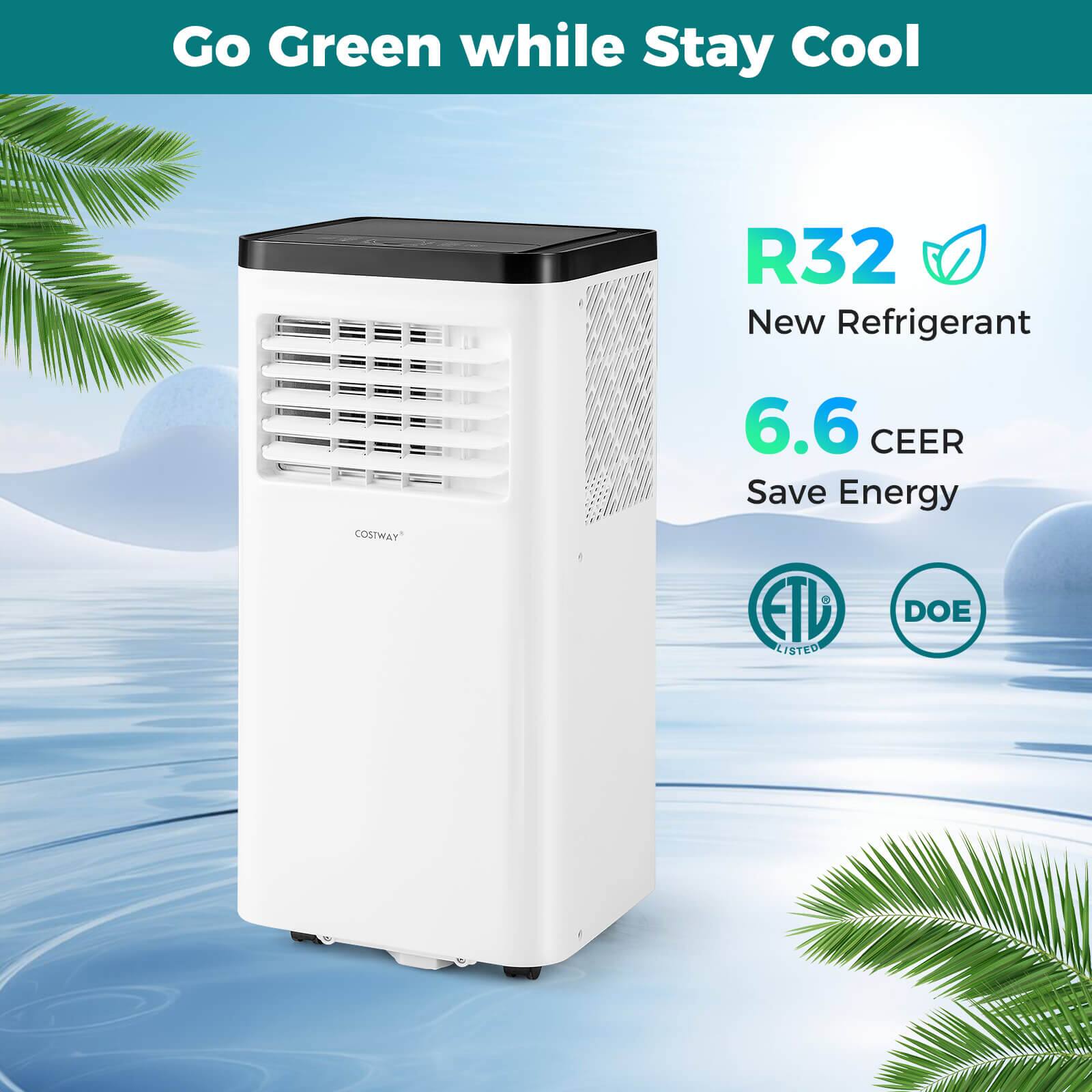 Go Green while Stay Cool R32 New Refrigerant COSTWAY 6.6 CEER Save Energy ETD DOE LISTED