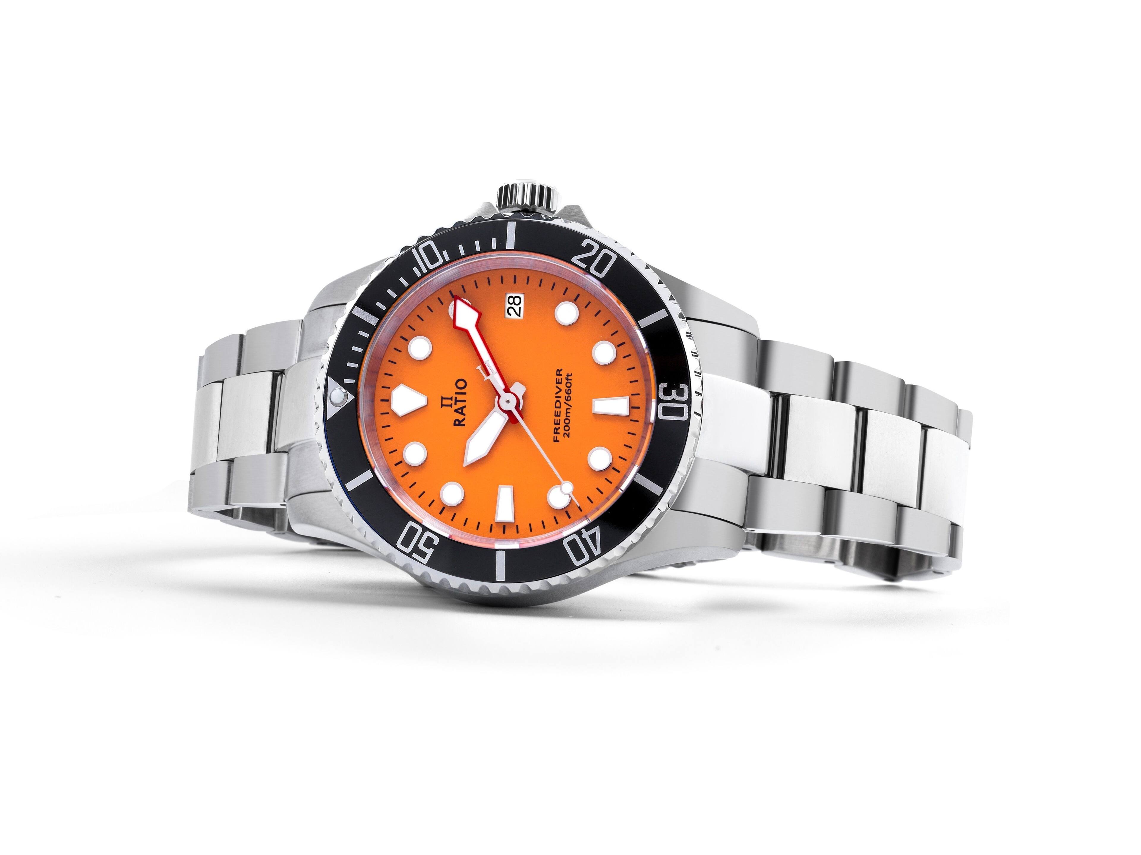 O, II RATIO 50 28 20 FREEDIVER 200m/660ft  30 40