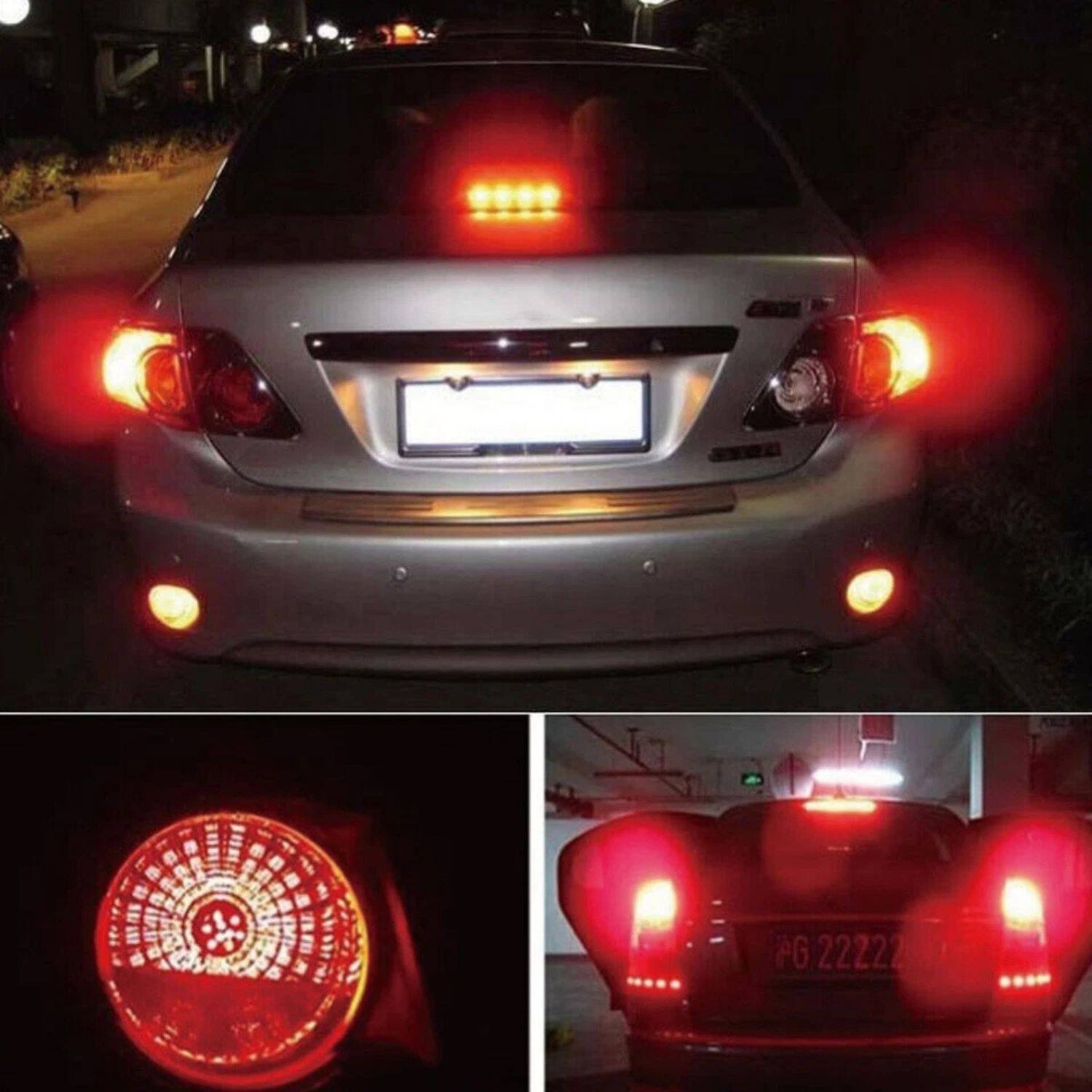 Alt View 2. Home Collection - 4× 3157 Red LED Strobe Brake Light Bulbs – Flashing Tail, Stop & Parking Lights.
