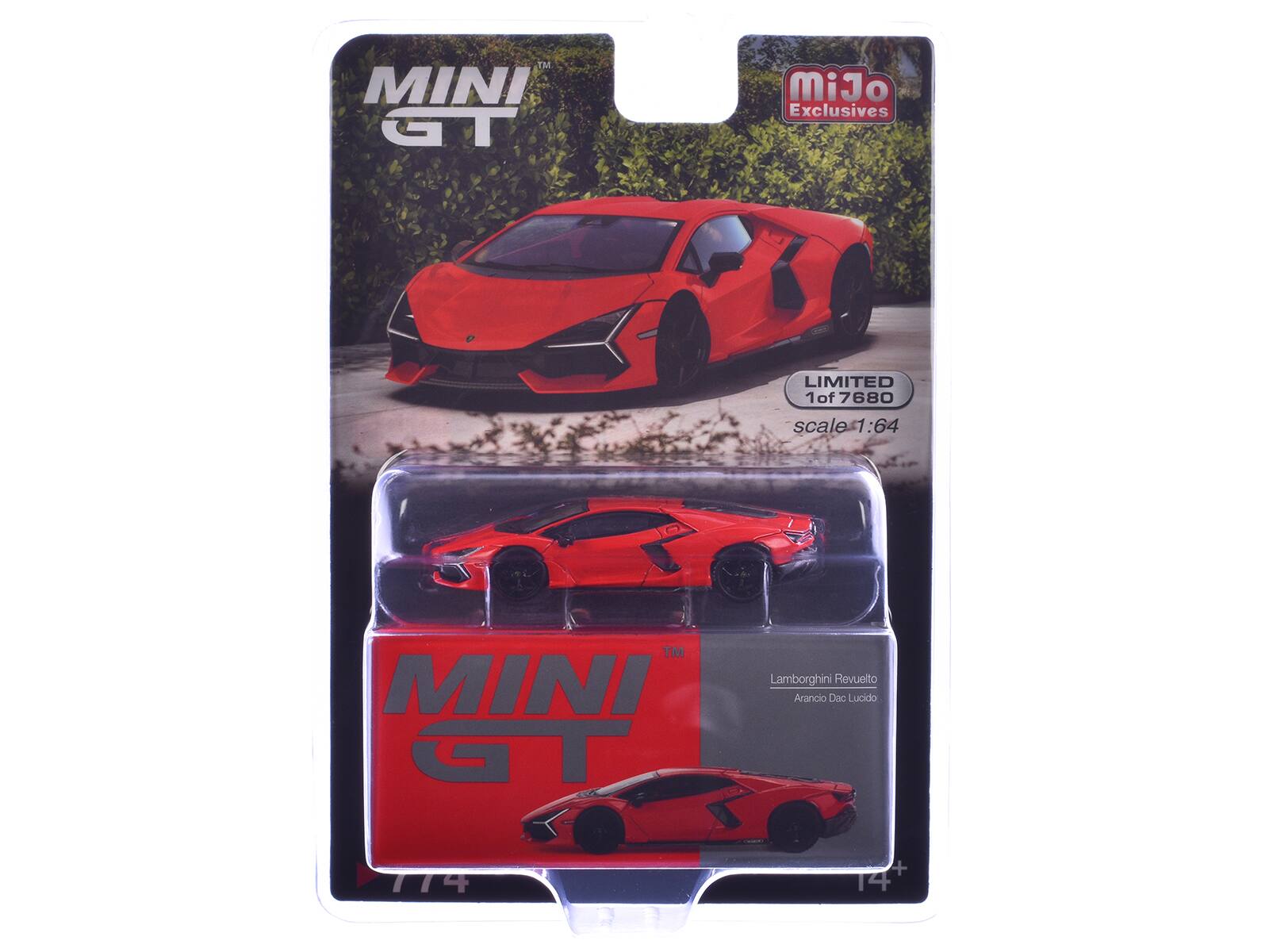 IM MINI GT MiJo Exclusives LIMITED 1 of 7680 scale 1:64 TM MINI GT Lamborghini Revuelto Arancio Dae Lucido 114 + 14
