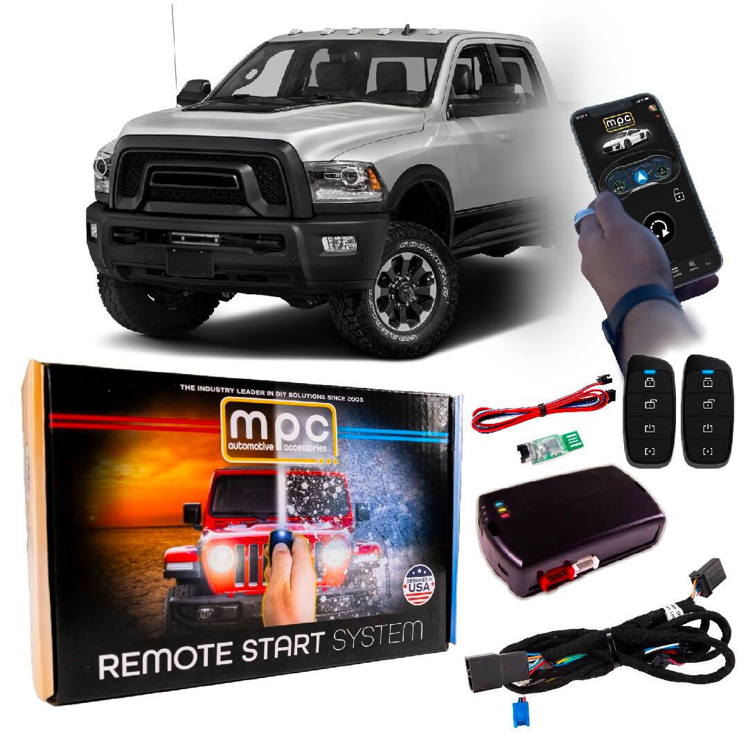 MPC - Smartphone or OEM Activated Remote Starter For 2013-2017 RAM 2500 - Black