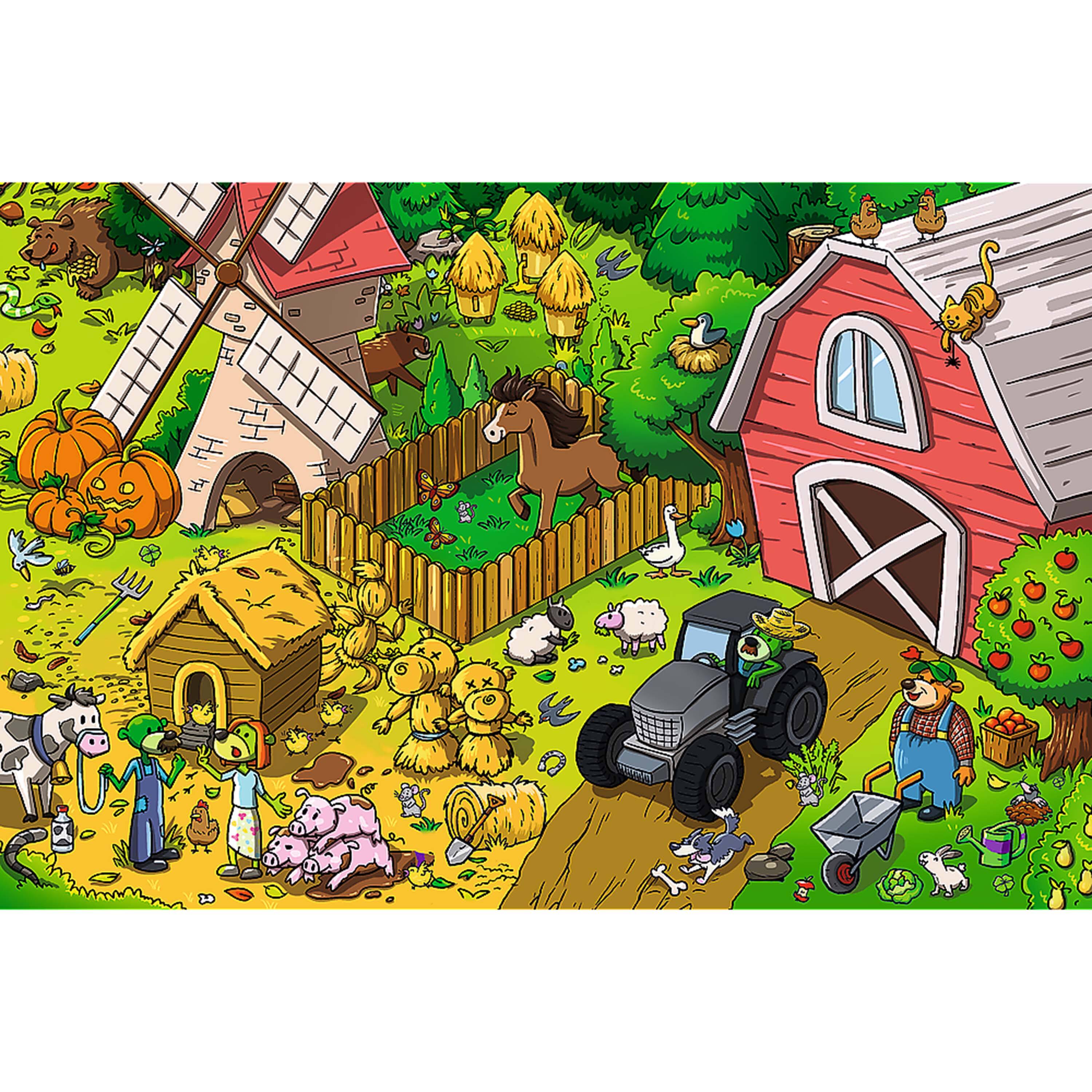 Alt View 1. Trefl - Trefl Kids Treflik Family - Trefliks on the Farm 60 Piece Puzzle.