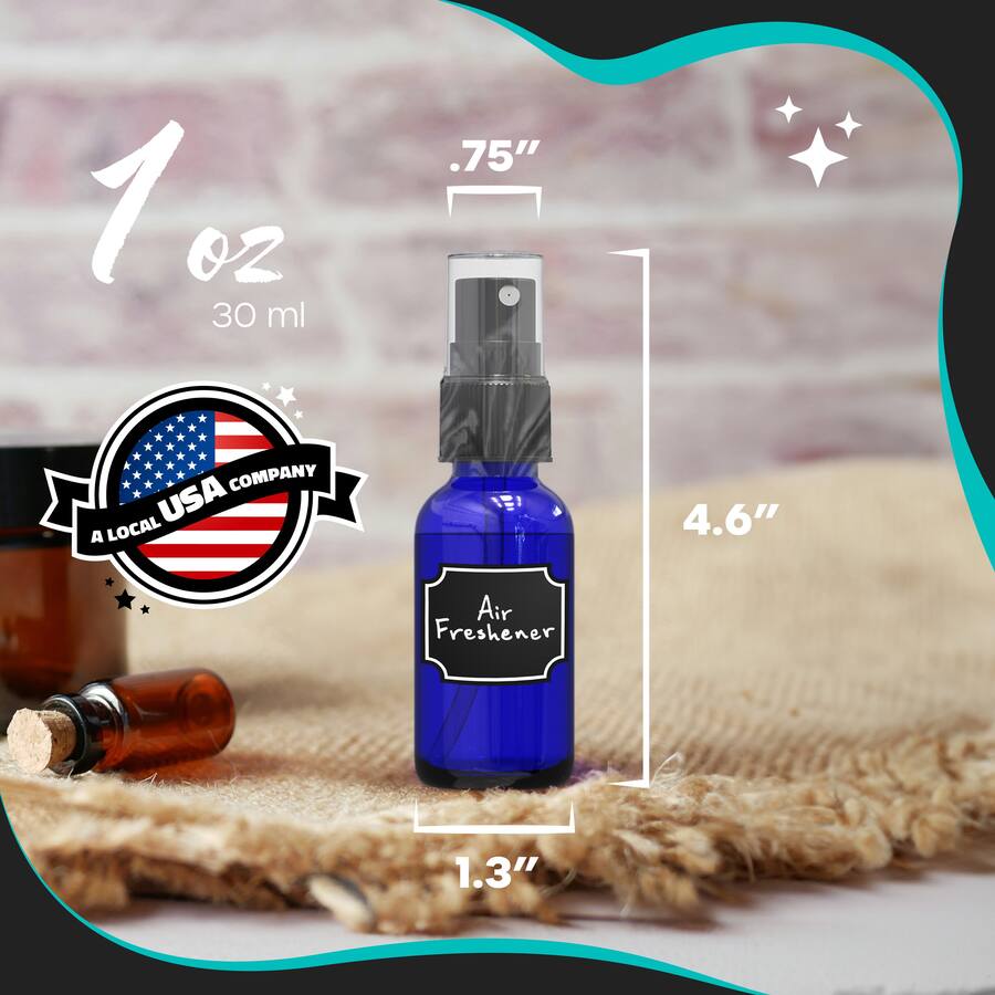 Cap Shring Raper Nevlers 1 Oz. Glass Spray Bottles with Funnel, Brush, Shrink Wrap ...