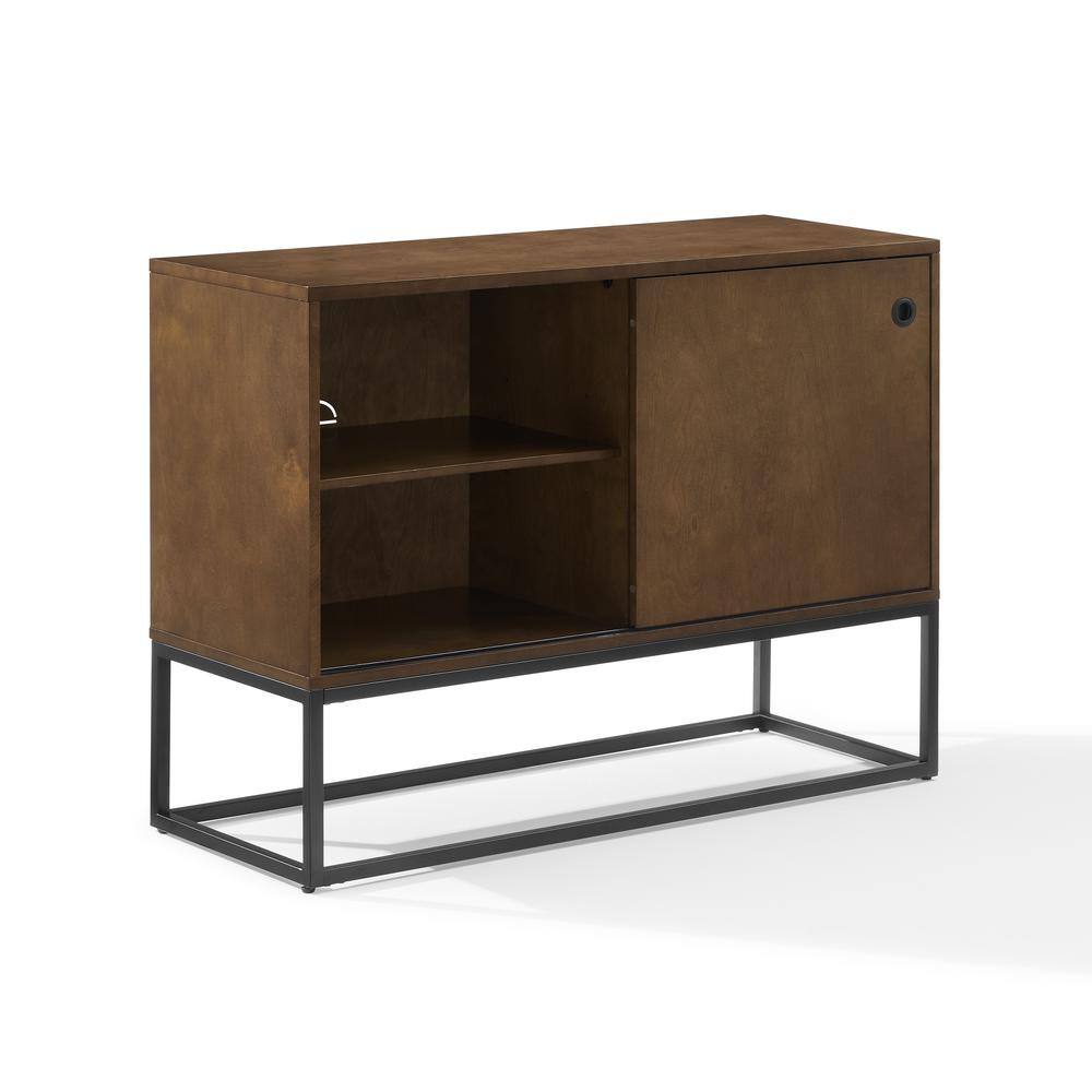 Alt View 3. Crosley Furniture - Byron Record Storage Media Console - Brown.
