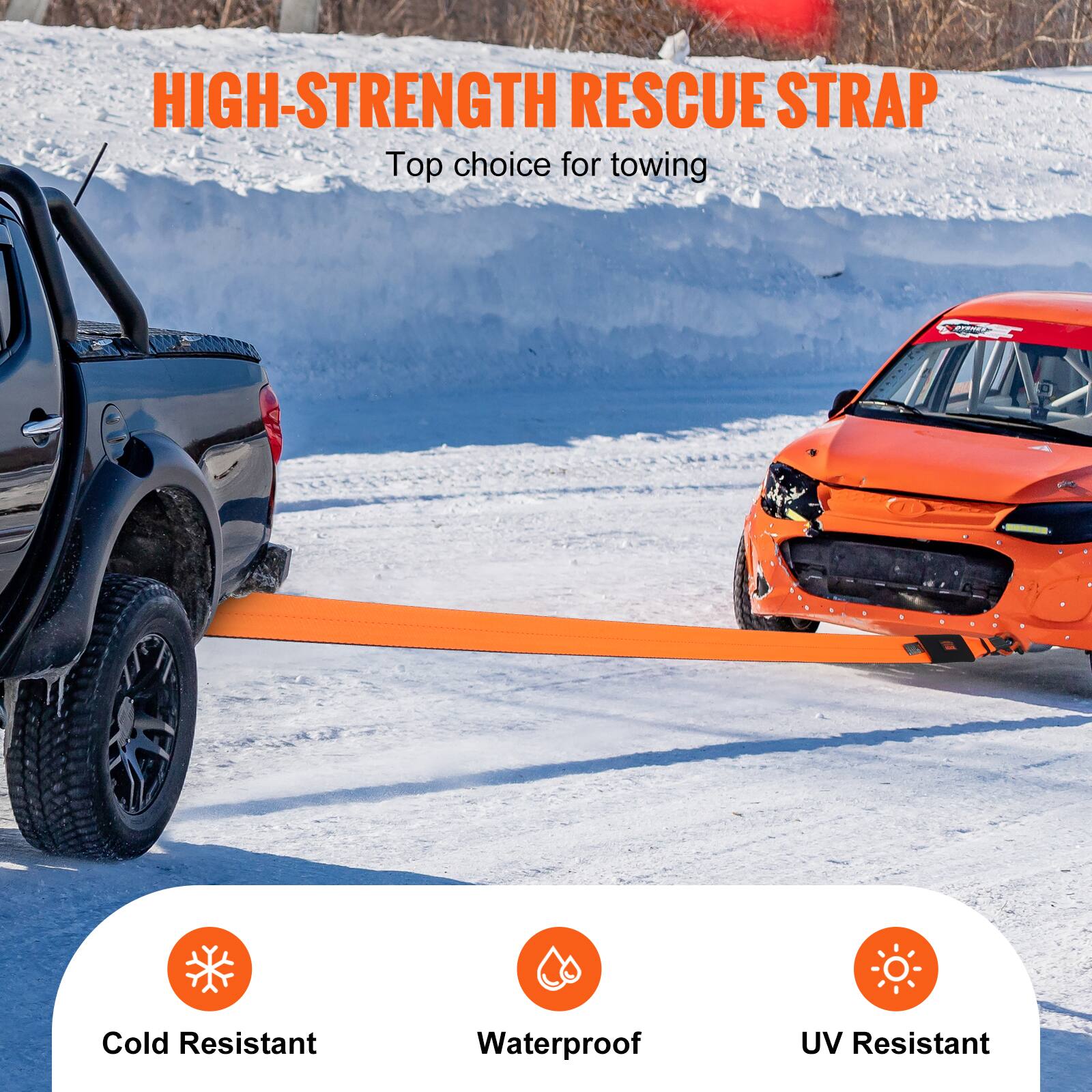 HIGH-STRENGTH RESCUE STRAP  
Top choice for towing  

- Cold Resistant  
- Waterproof  
- UV Resistant