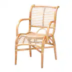 Front. bali & pari - Seminyak Modern Bohemian Natural Rattan Lounge Chair - Natural Brown.