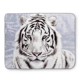 Shavel Home Products - Shavel Hi Pile High Quality Luxurious And Incredibly Soft Warm Snuggly Throw Jumbo 60x80" - White tiger