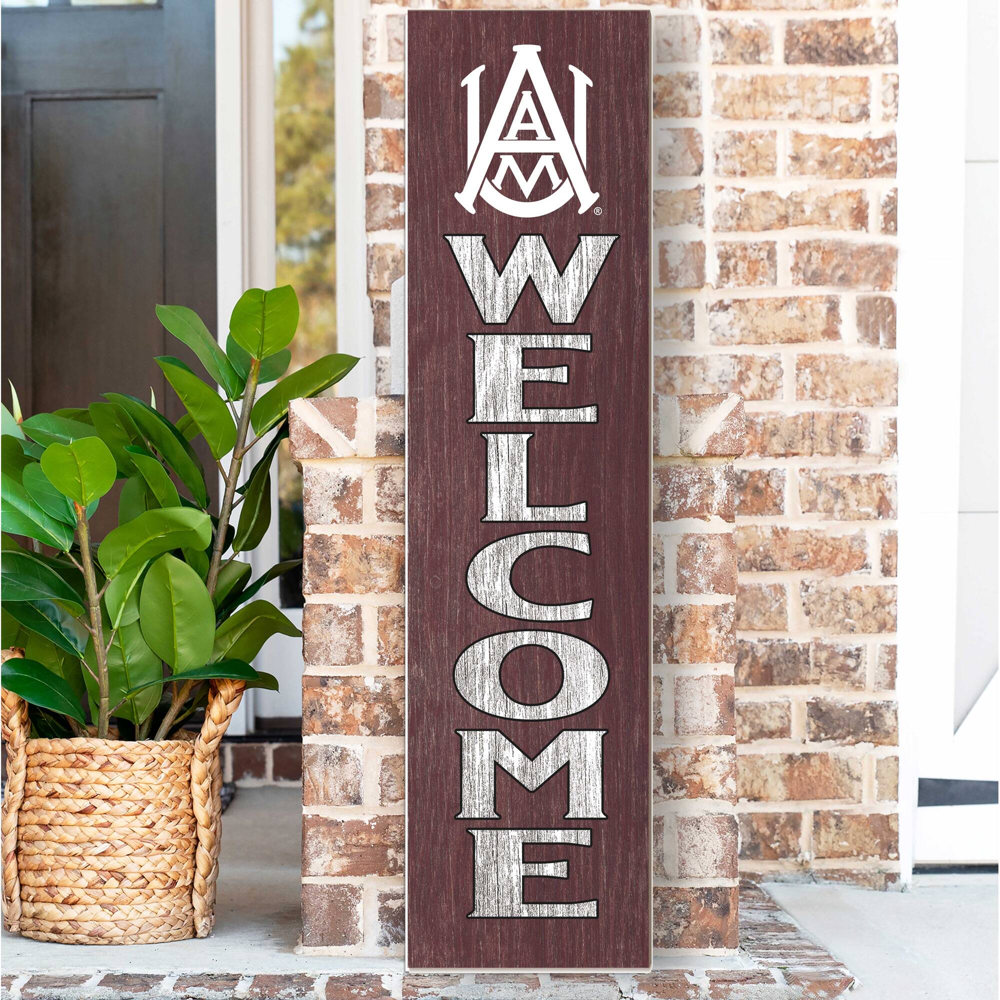Alt View 1. Jardine - Alabama A&M Bulldogs 12'' x 48'' Welcome Outdoor Leaner - Maroon.