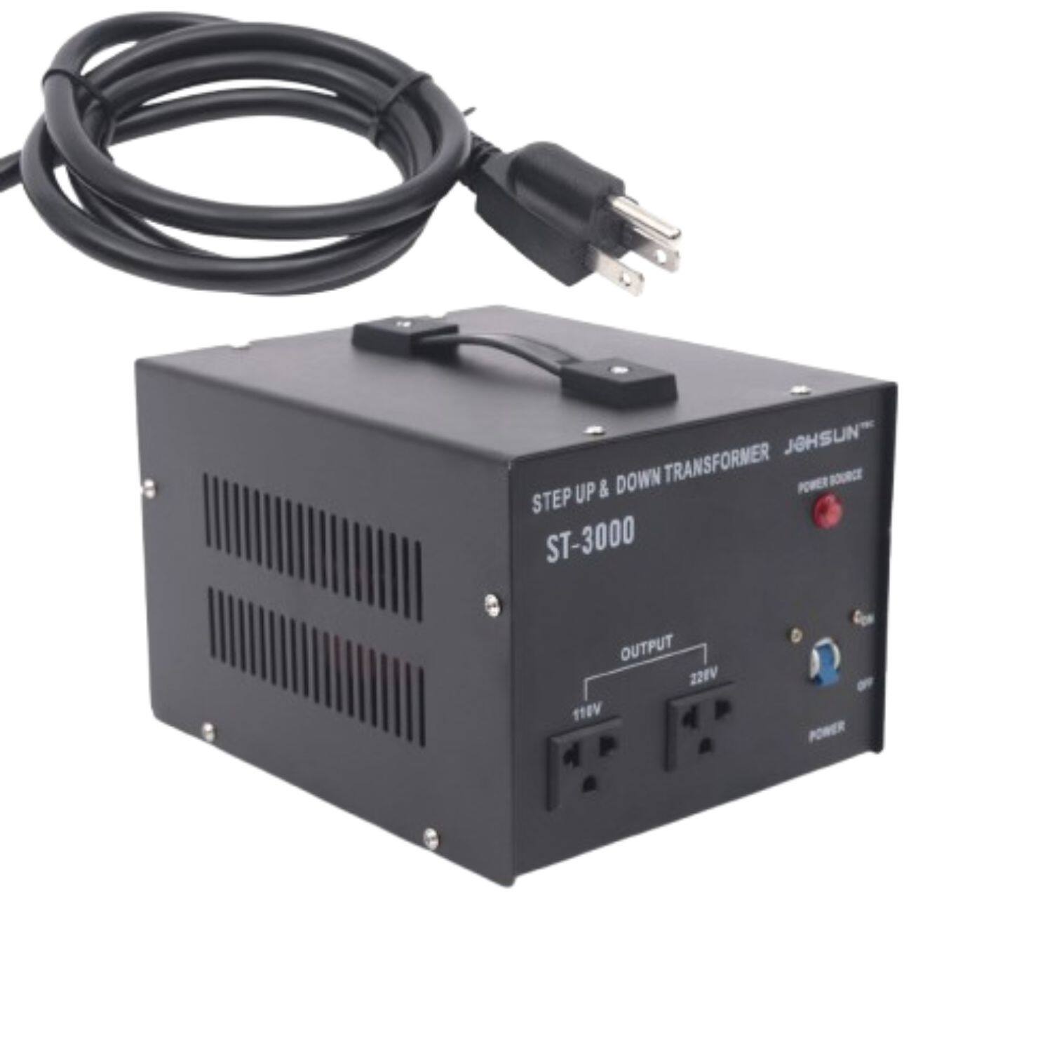 Johsun  
Step Up & Down Transformer  
ST-3000  
Power Source  
Output: 220V  
Input: 110V