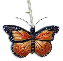 OrnamentallyYou - Monarch Butterfly Glass Christmas Ornament - Multi-colored