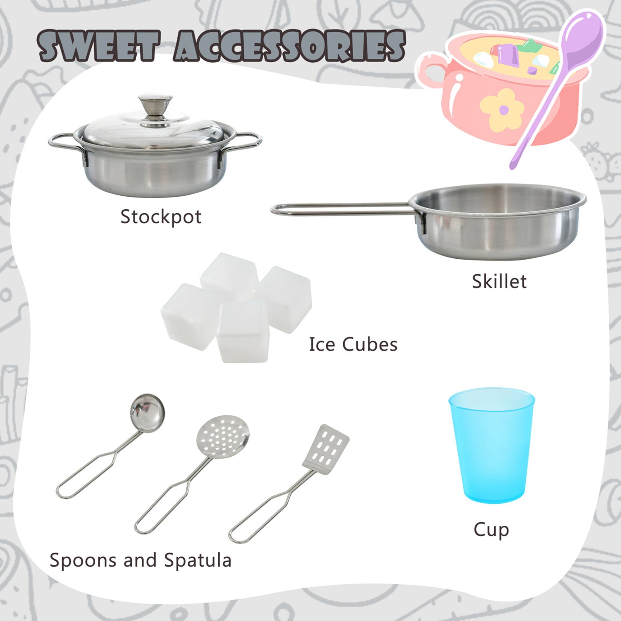 SWEET ACCESSORIES

- Stockpot
- Skillet
- Ice Cubes
- Spoons and Spatula
- Cup