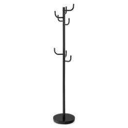 Kadyn - Metal Coat Rack Stand with 8 Sturdy Hooks and Metal Base, Tree Shaped Coat and Hat Hanger, Coat Racks for Foyer - Black