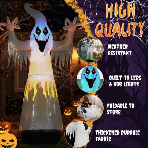 HIGH QUALITY WEATHER RESISTANT  
BUILT-IN LEDS & RGB LIGHTS  
FOLDABLE TO STORE  
THICKENED DURABLE FABRIC