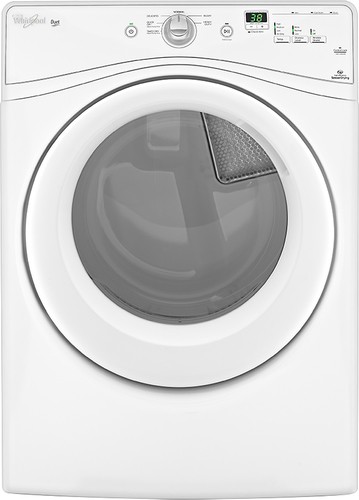  Whirlpool - Duet 7.4 Cu. Ft. 6-Cycle Gas Dryer - White