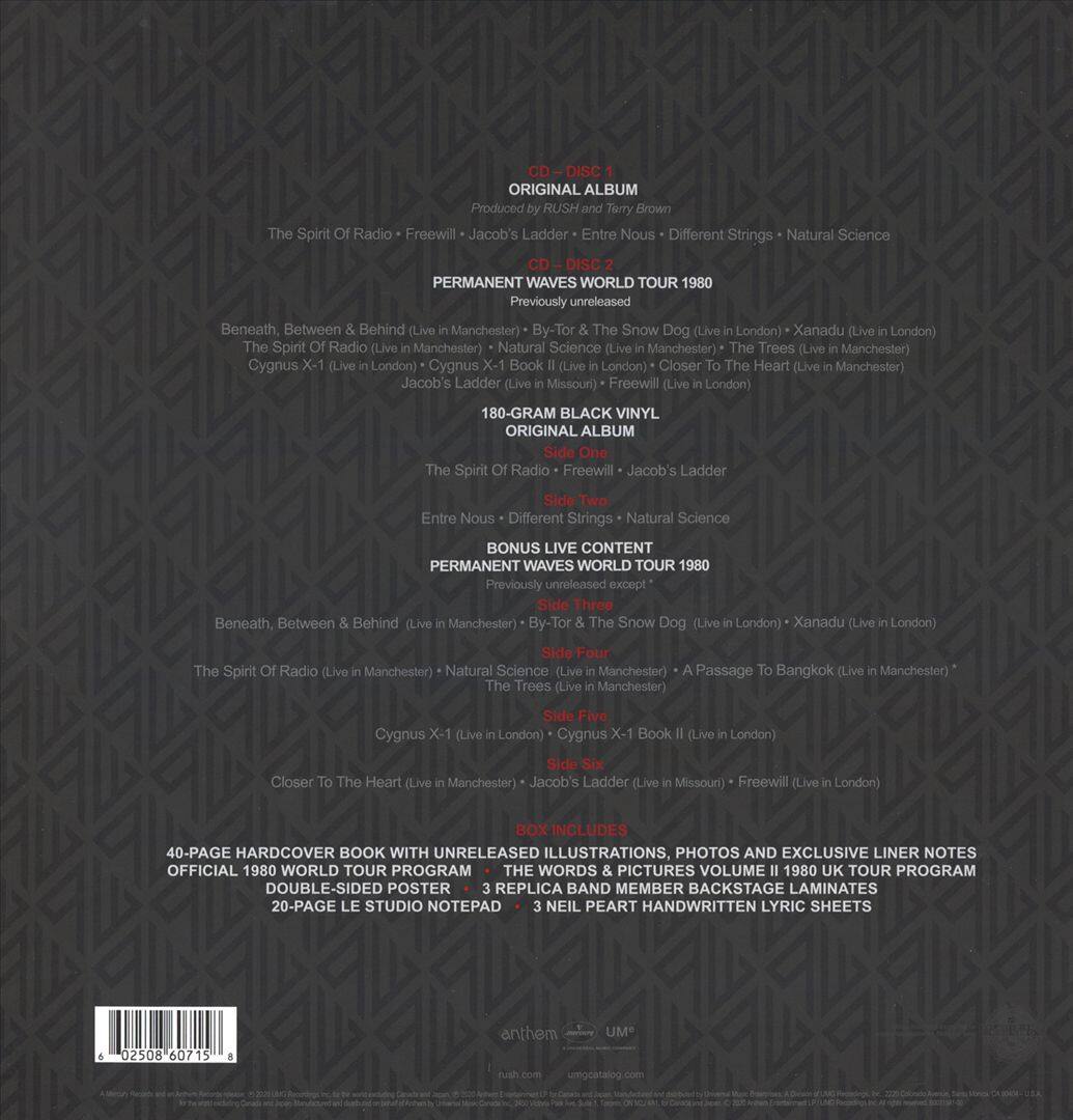 Back. Permanent Waves [Super Deluxe 40th Anniversary Edition 2CD/3LP Box Set] [CD].