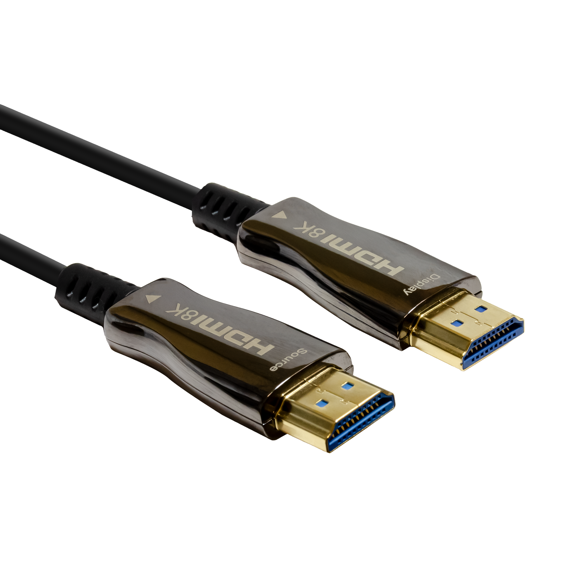 J-Tech Digital - 100ft 8K Fiber Optic HDMI Cable – 4K 120Hz, 8K 60Hz, HDMI 2.1, HDCP 2.3 - Black