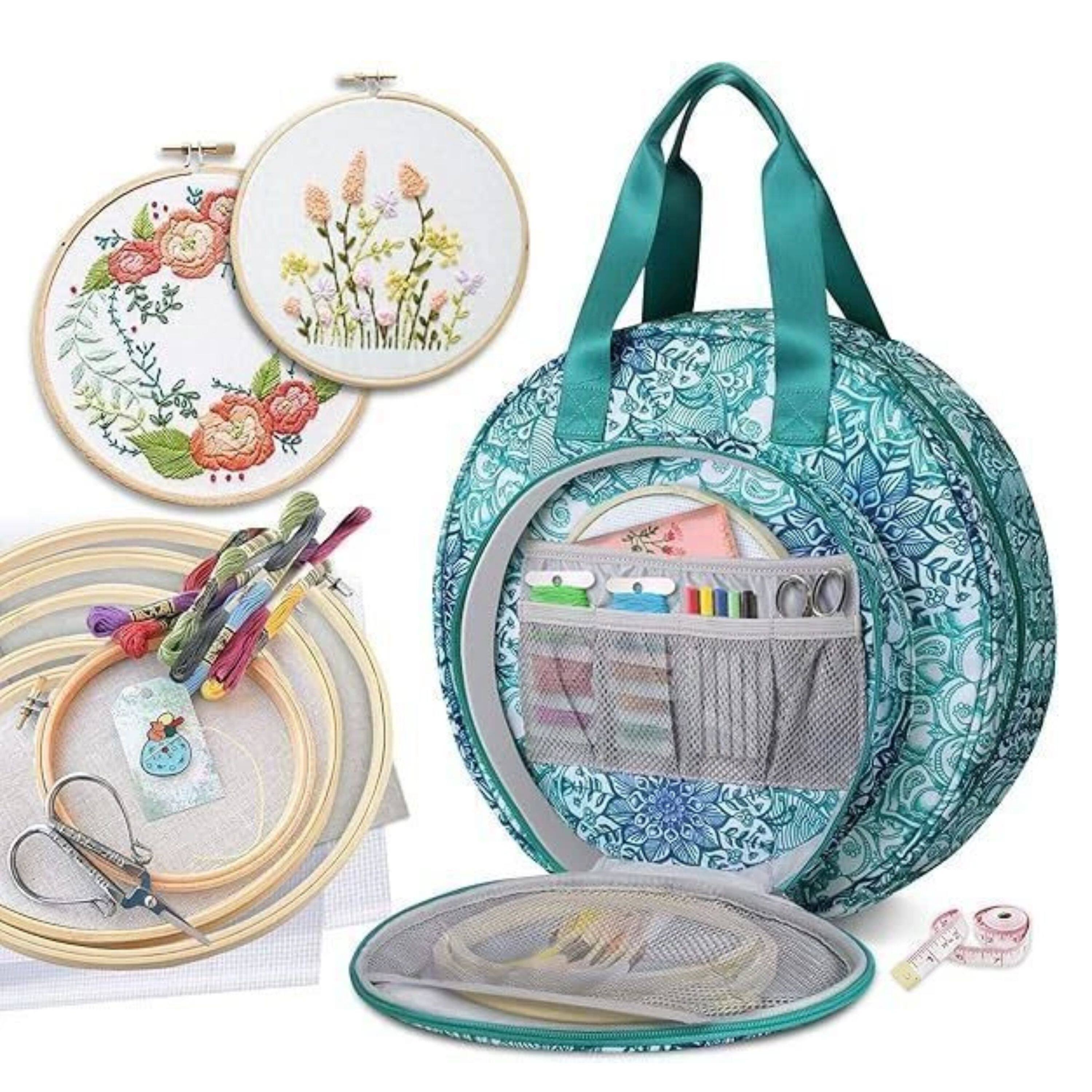 Kitcheniva - Multiple Pockets Embroidery Storage Carrying Tote Organizer Bag - Emerald Illusions price history on PriceWatchPro